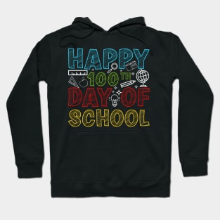 Happy 100th Day of School Teachers Kids 100 Days Smarter Hoodie